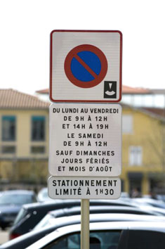 Blue Zone Parking Sign